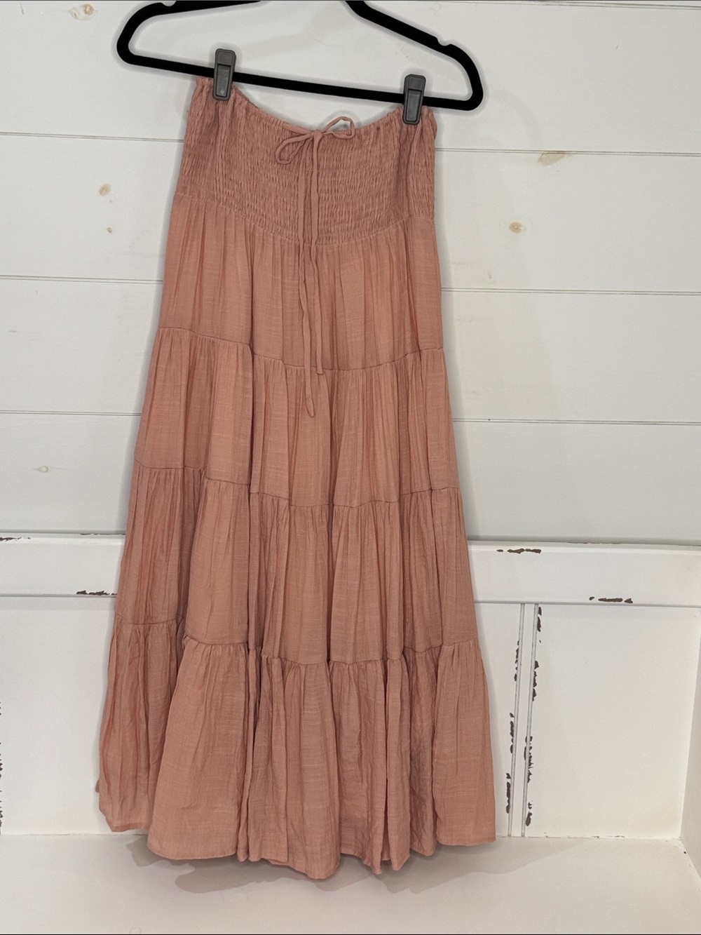 Women’s Tiered Maxi Skirt in Dusty Rose
